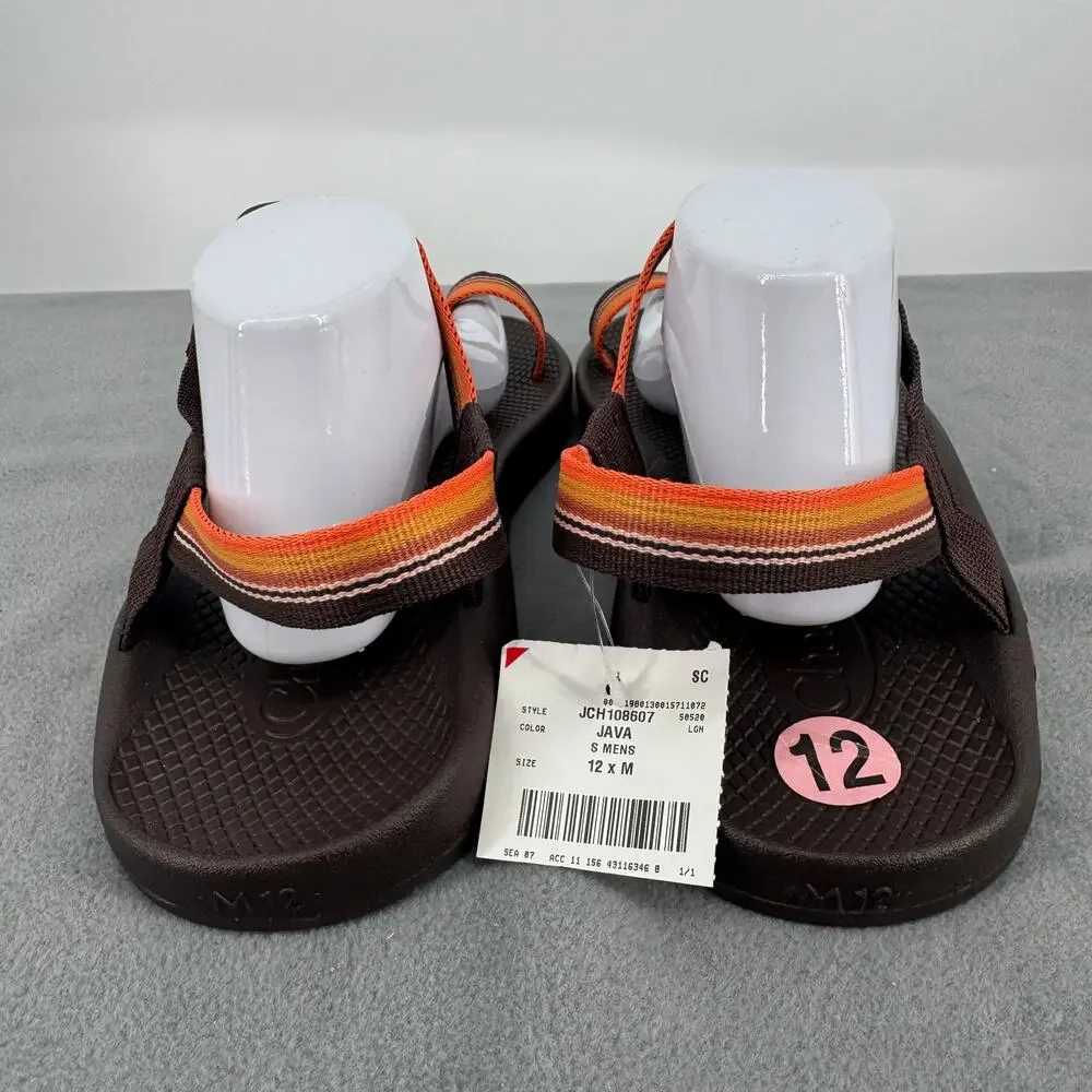 Chaco Bodhi Belt Java Sandals Mens 12 Brown Orange Toe Loop JCH108607‎